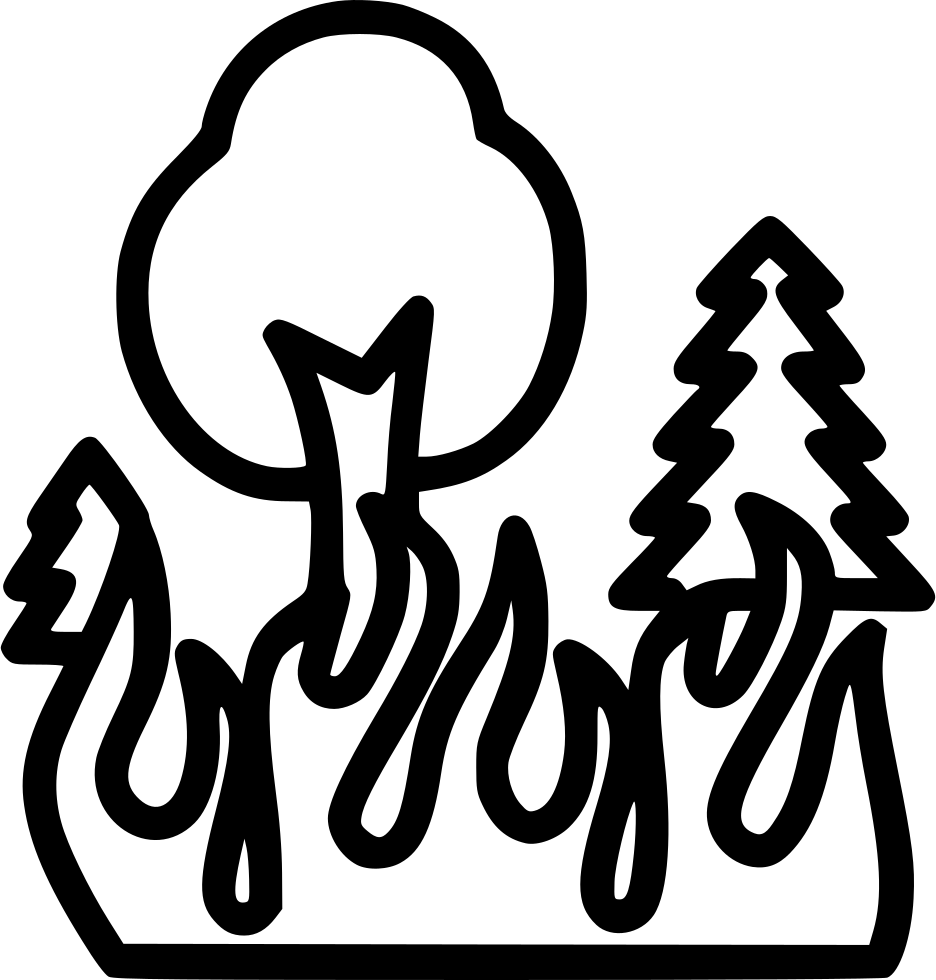 Wildfire Forest Fire Bonfire Combustion Burning Trees - Easy Drawings Of Wildfires Clipart (936x980), Png Download