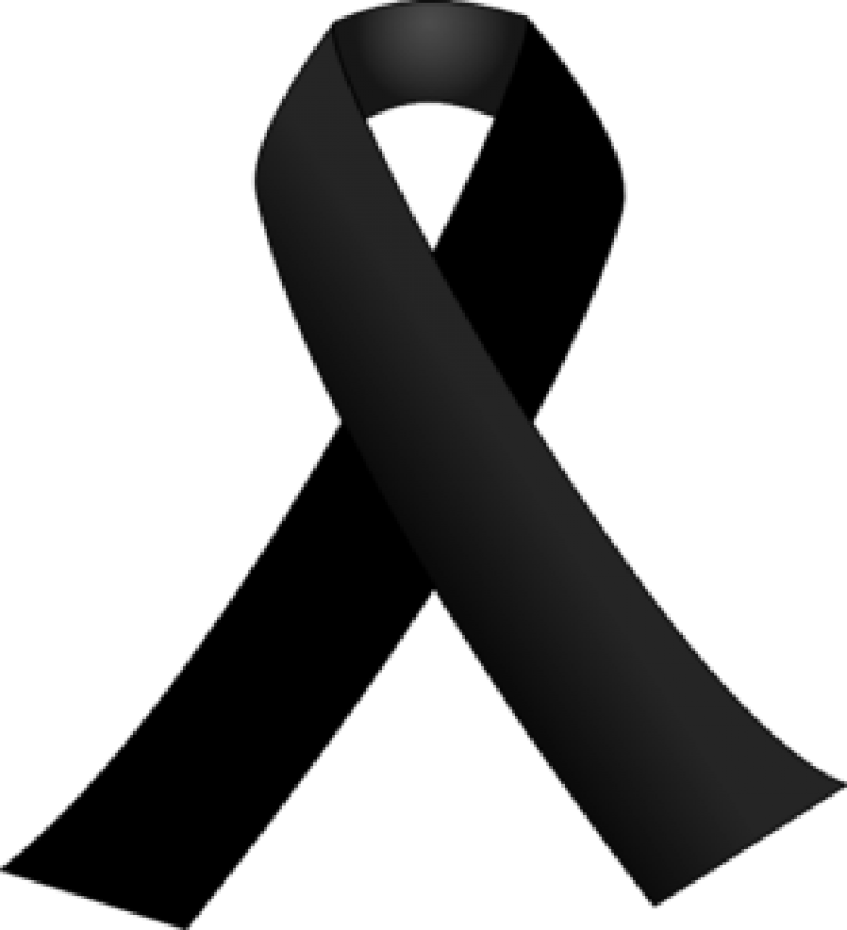 Lazo Negro Vector - Funeral Black Ribbon Clipart (768x843), Png Download