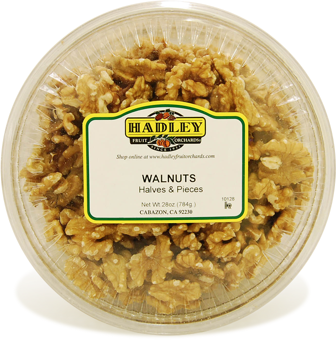 Walnuts Halves And Pieces - Hadley Fruit Orchards Clipart (700x700), Png Download