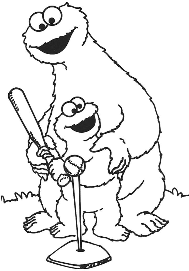 Sesame Street Coloring Pages Clipart (774x1035), Png Download