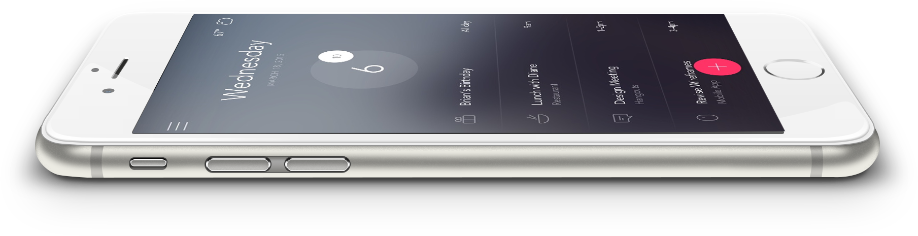 Iphone Perspective Cutout Png App - Perspective Iphone Clipart (1809x465), Png Download