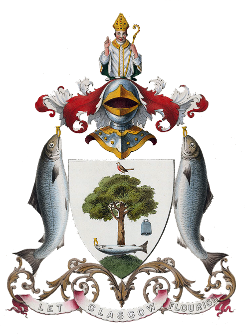 Glasgow Coat Of Arms Clipart (491x669), Png Download