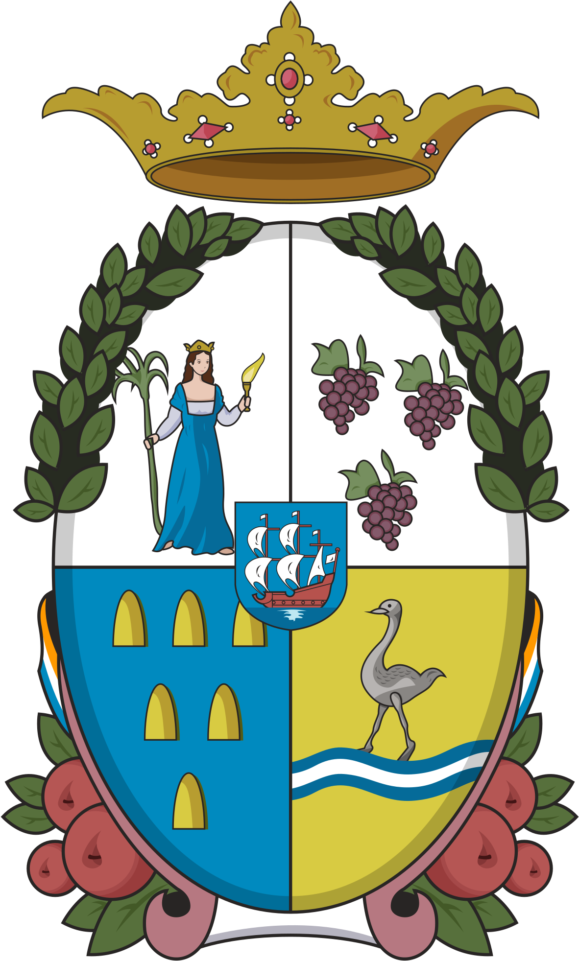 Coat Of Arms Of Dutch Brazil - Coat Of Arms Clipart (1200x1978), Png Download