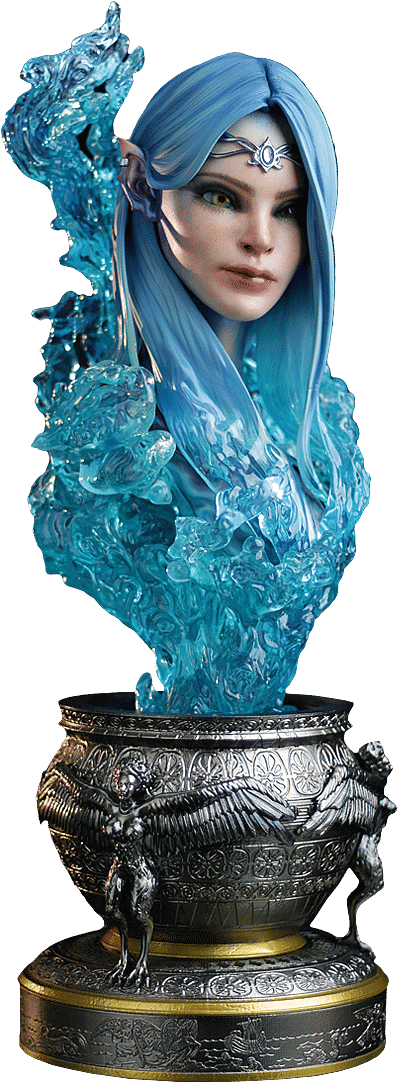 Hmo - Siren Bust - Statue Bust Clipart (856x1106), Png Download