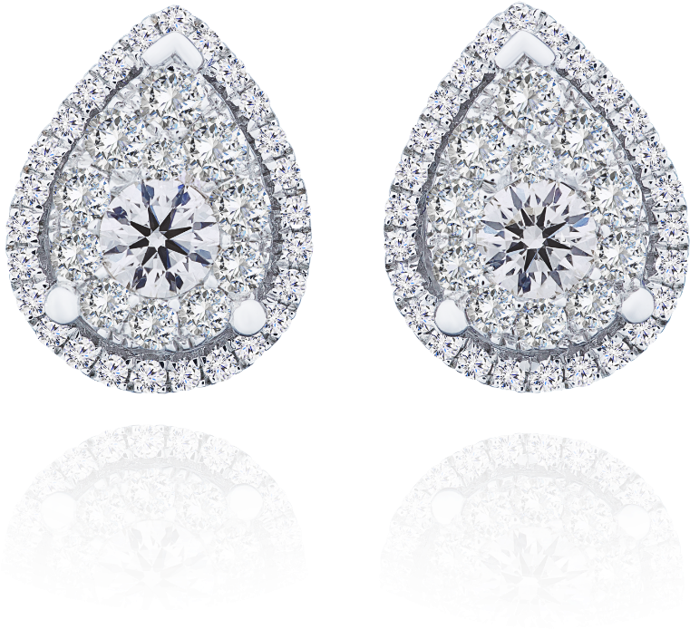 Pressure Setting Diamond Pear Shape Clipart (1000x1000), Png Download