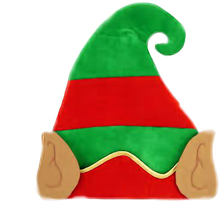 Gorro Duende Sticker Wagnermacias Png Gorro De Duende - Elf Hat With Ears Clipart (728x668), Png Download