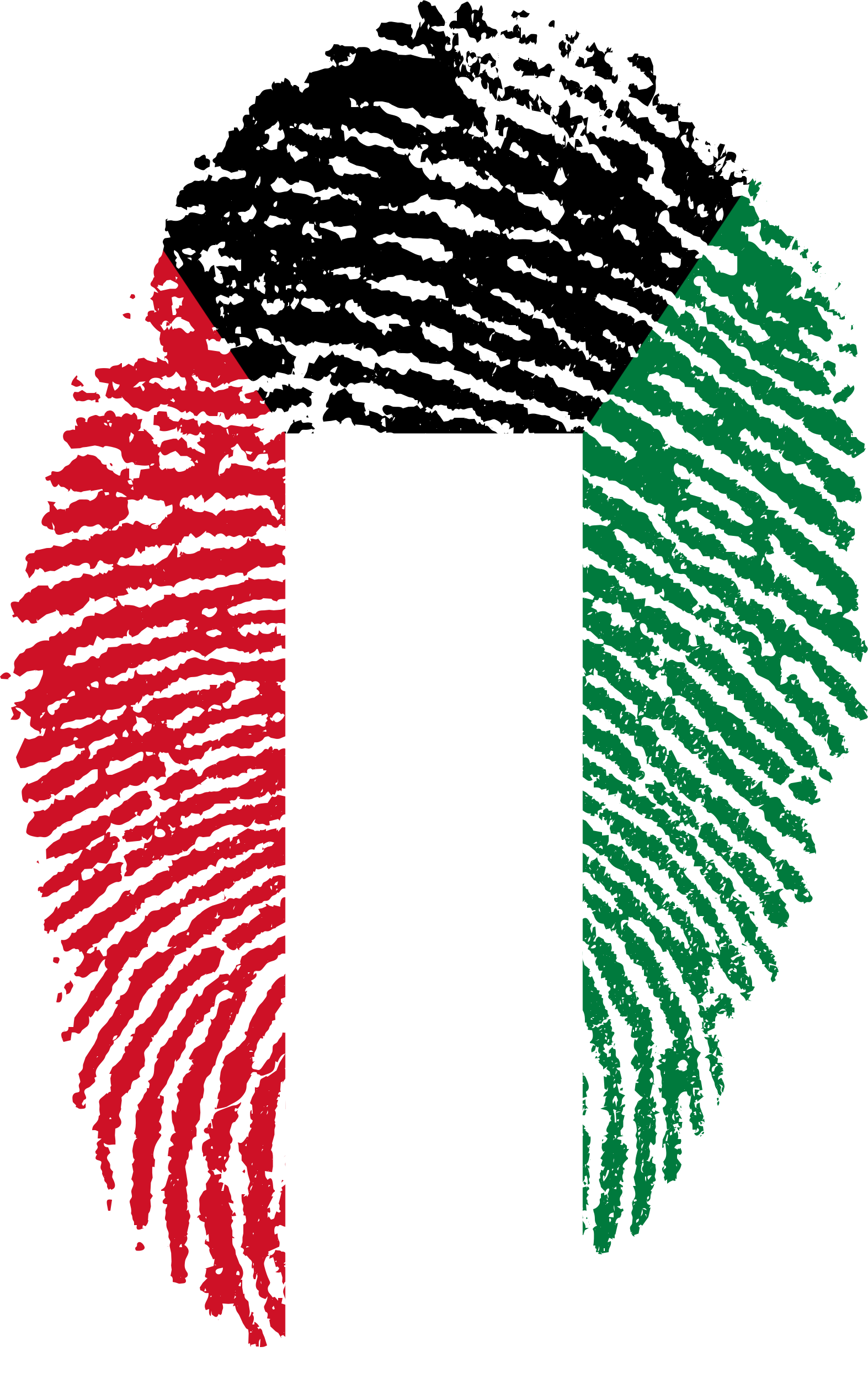 Kuwait Flag Fingerprint Country 655502 - Kuwait Flag Fingerprint Clipart (1573x2488), Png Download
