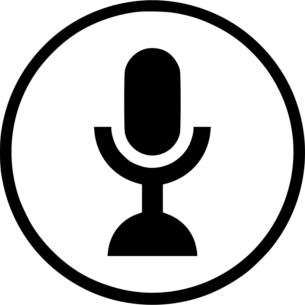 Mic Microphone Record Rec Round Ui Icon Free Download - Vitruvian Man Stick Figure Clipart (980x982), Png Download