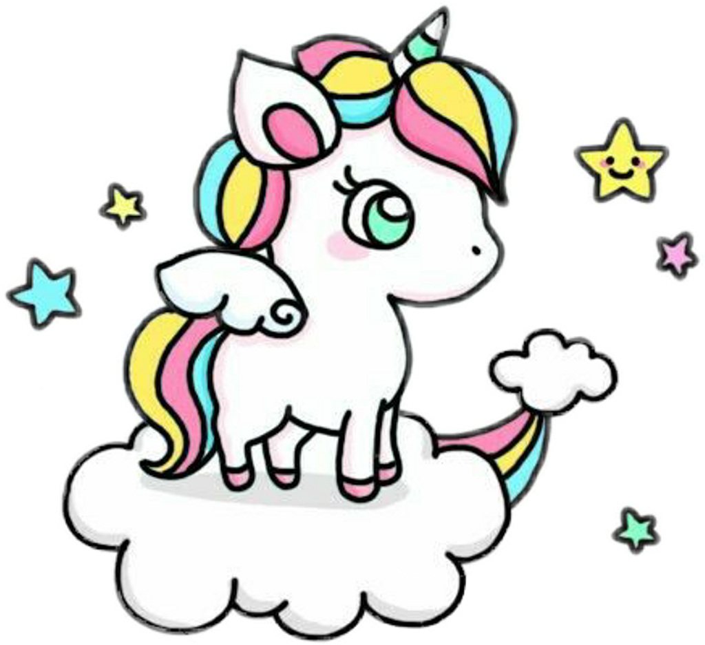 Cute Unicorn Clipart Tumblr Design Templates Did You - Kawaii Unicorn - Png Download (1024x937), Png Download