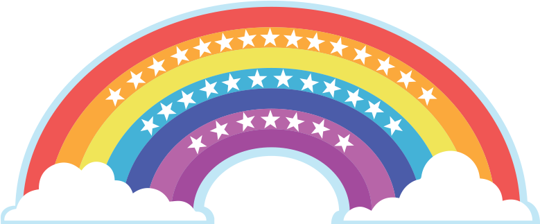 Ad Astra Rainbow Sticker - Circle Clipart (800x800), Png Download