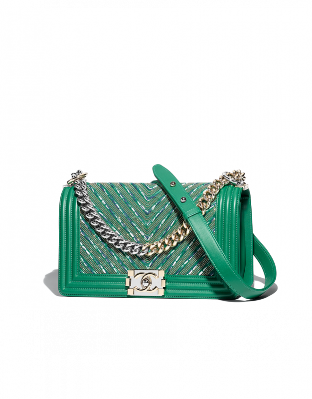 Bolsa Verde Da Chanel Clipart (626x800), Png Download