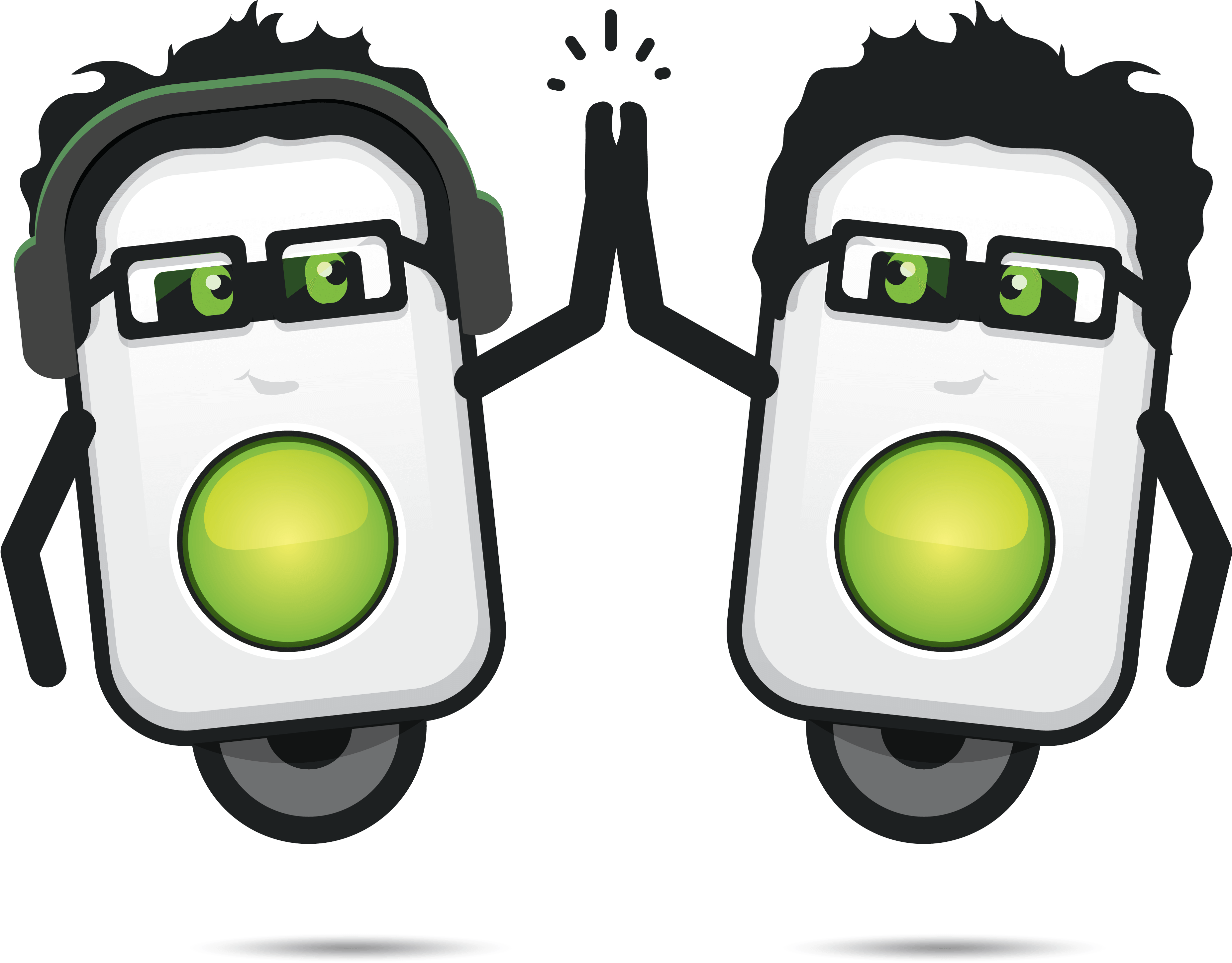 Joebot-headphones Highfive Clipart (3946x3151), Png Download