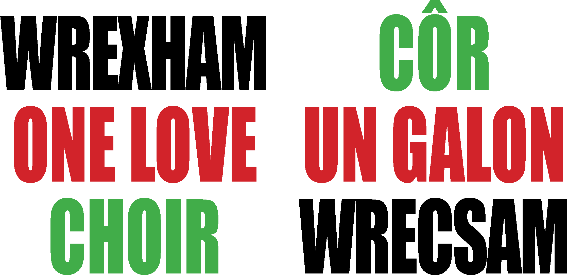 Wrexham One Love Choir - Poster Clipart (2363x1182), Png Download
