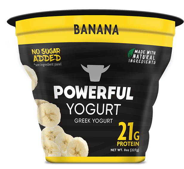 Banana Yogurt - Powerful Yogurt Banana Clipart (640x640), Png Download