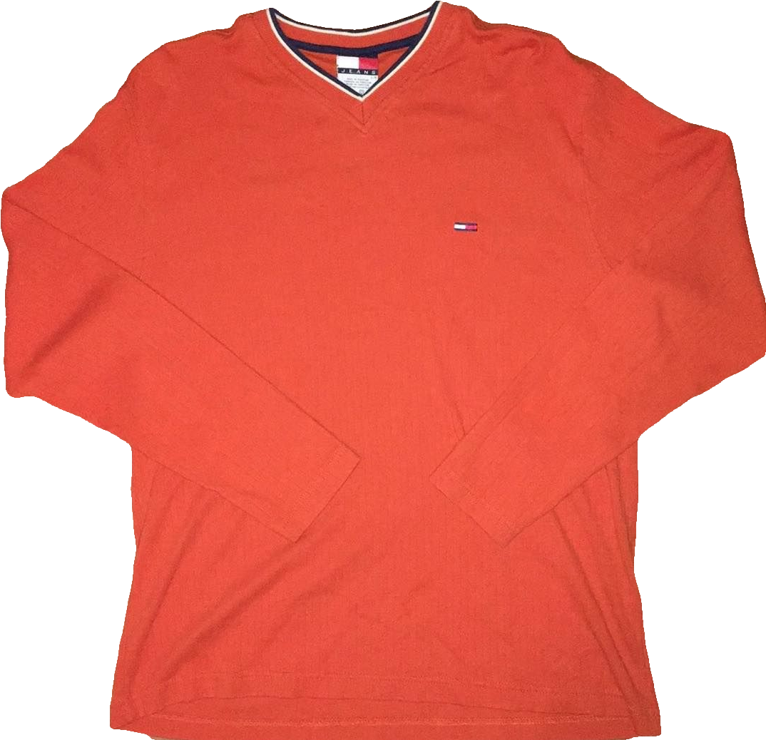 Vintage Tommy Hilfiger Long Sleeve - Sweater Clipart (1080x1044), Png Download