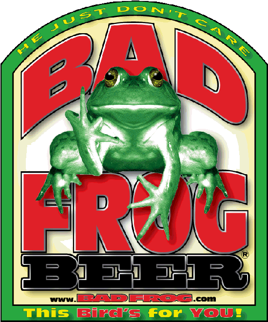 Frog Beer, - Bad Frog Beer Clipart (555x821), Png Download