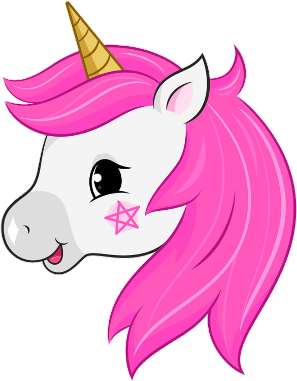 #imresehi #unicorn #unicornio #rainbow #arcoiris #arco - Unicorn Head Vector Free Clipart (836x869), Png Download