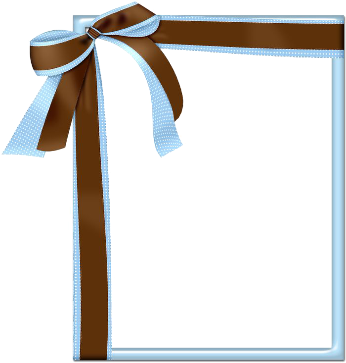 Brown Border Frame Transparent Png - Blue And Brown Border Clipart (736x758), Png Download