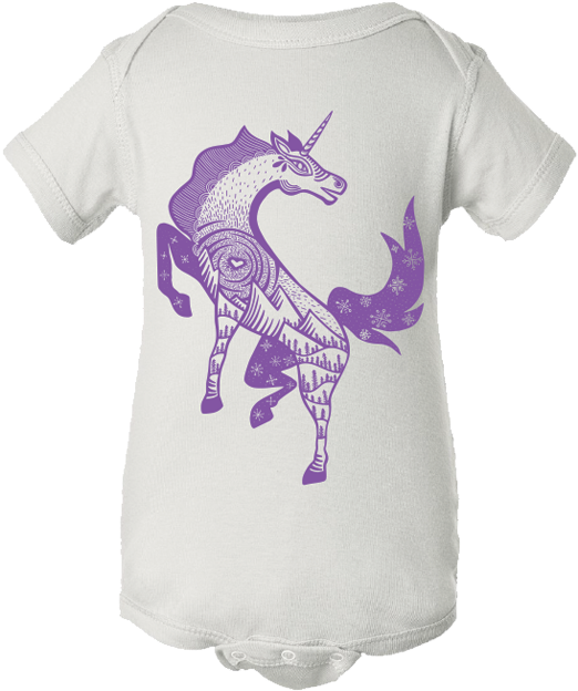 Unicorn Baby Onesie - Infant Bodysuit Clipart (750x750), Png Download
