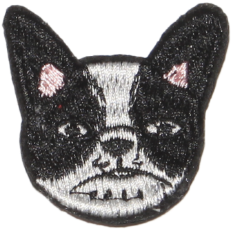 Vintage Cute French Bulldog Logo Embroidery - French Bulldog Clipart (780x780), Png Download