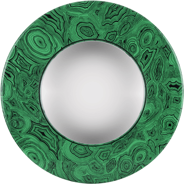 Frame With Convex Mirror Malachite Clipart (621x621), Png Download