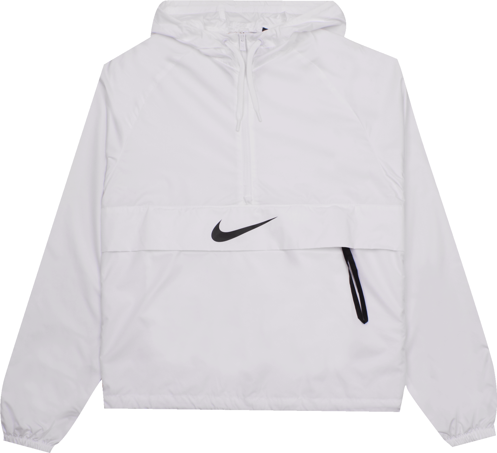 Nsw Swoosh Packable Jacket White / Black - Hoodie Clipart (1733x1581), Png Download