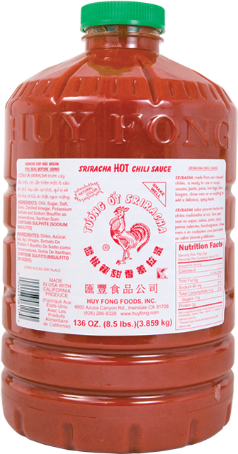 Hf Sriracha Chili Sauce - Huy Fong Foods Clipart (640x640), Png Download