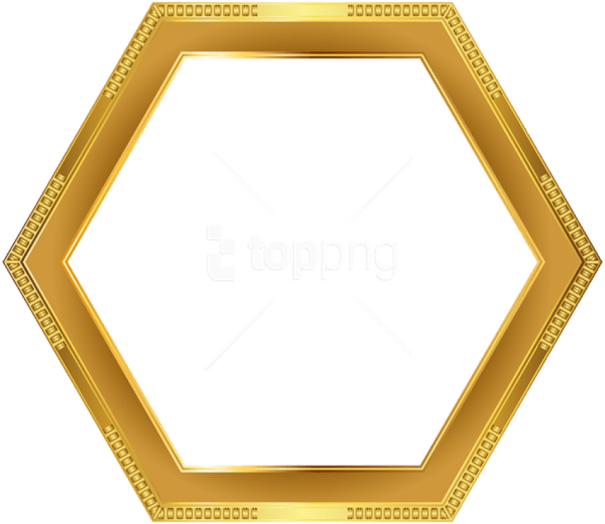 Free Png Download Deco Gold Border Frame Clipart Png - Platter Transparent Png (850x737), Png Download