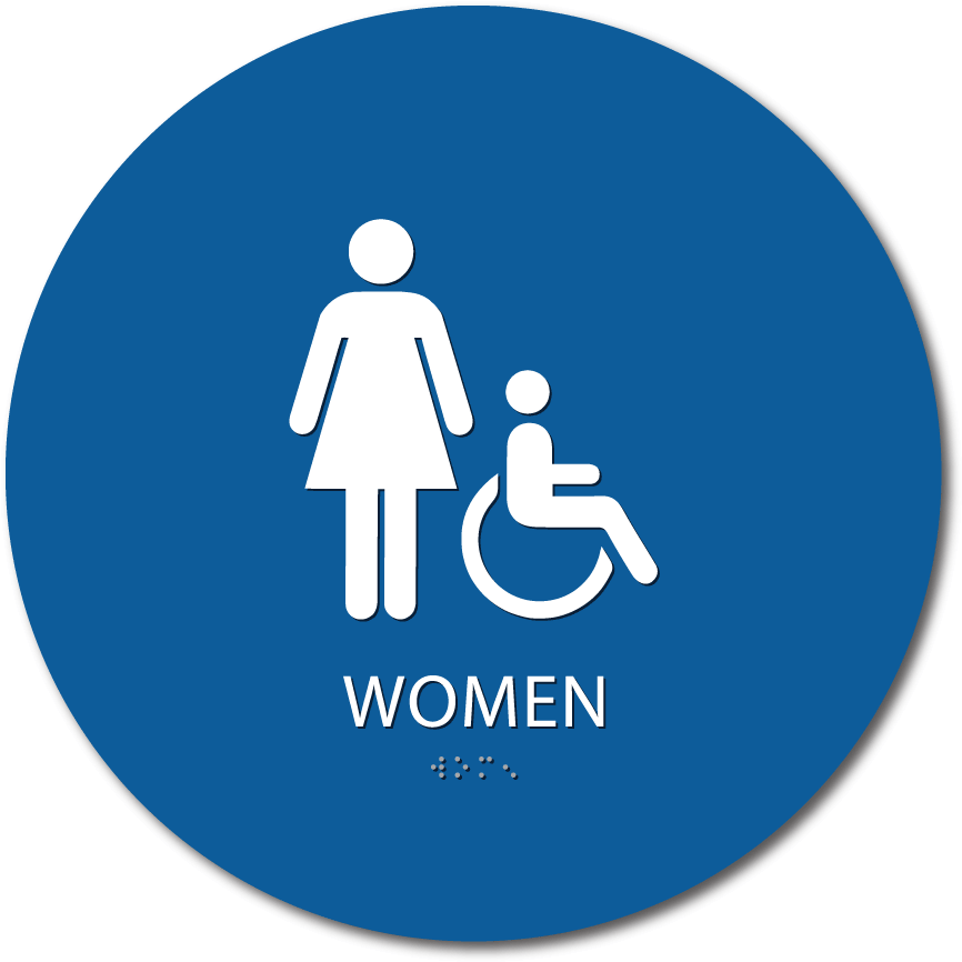 Transparent Ca Sign - Women Handicap Restroom Sign Clipart (873x873), Png Download