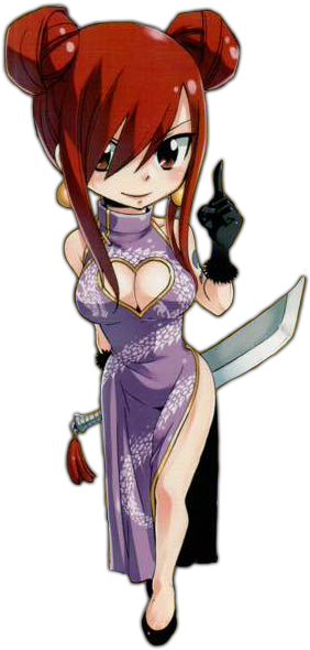 Erza Scarlet - Fairy Tail Jerza Clipart (494x750), Png Download