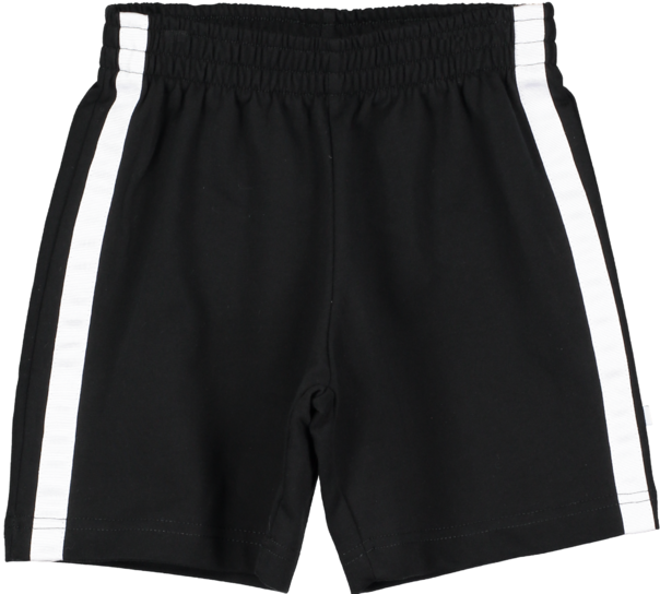 Beau Loves Shorts, Black / White Stripe - Board Short Clipart (605x550), Png Download