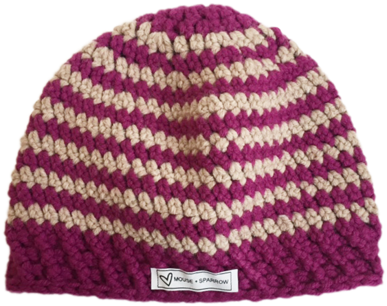 Winter Hat With Purple Stripes - Hat Clipart (640x640), Png Download