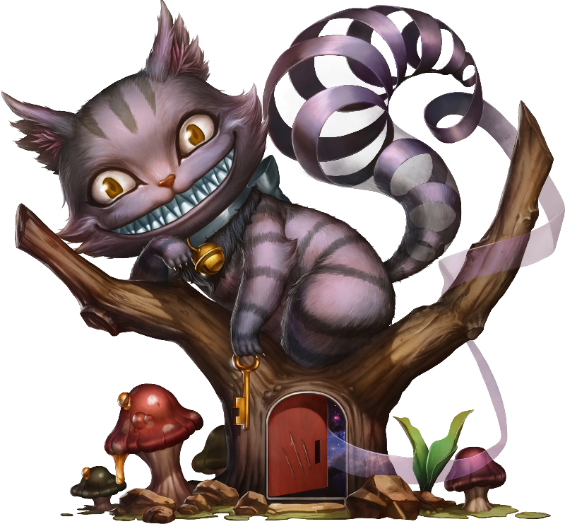 495 魔郡咧齒貓 Smiling Cheshire Cat - Cartoon Clipart (800x741), Png Download