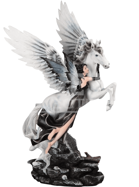 Unicorn Fairy Statue Clipart (635x635), Png Download