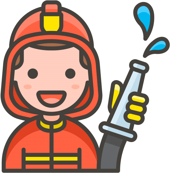 Man Firefighter Emoji - 소방관 Png Clipart (866x650), Png Download