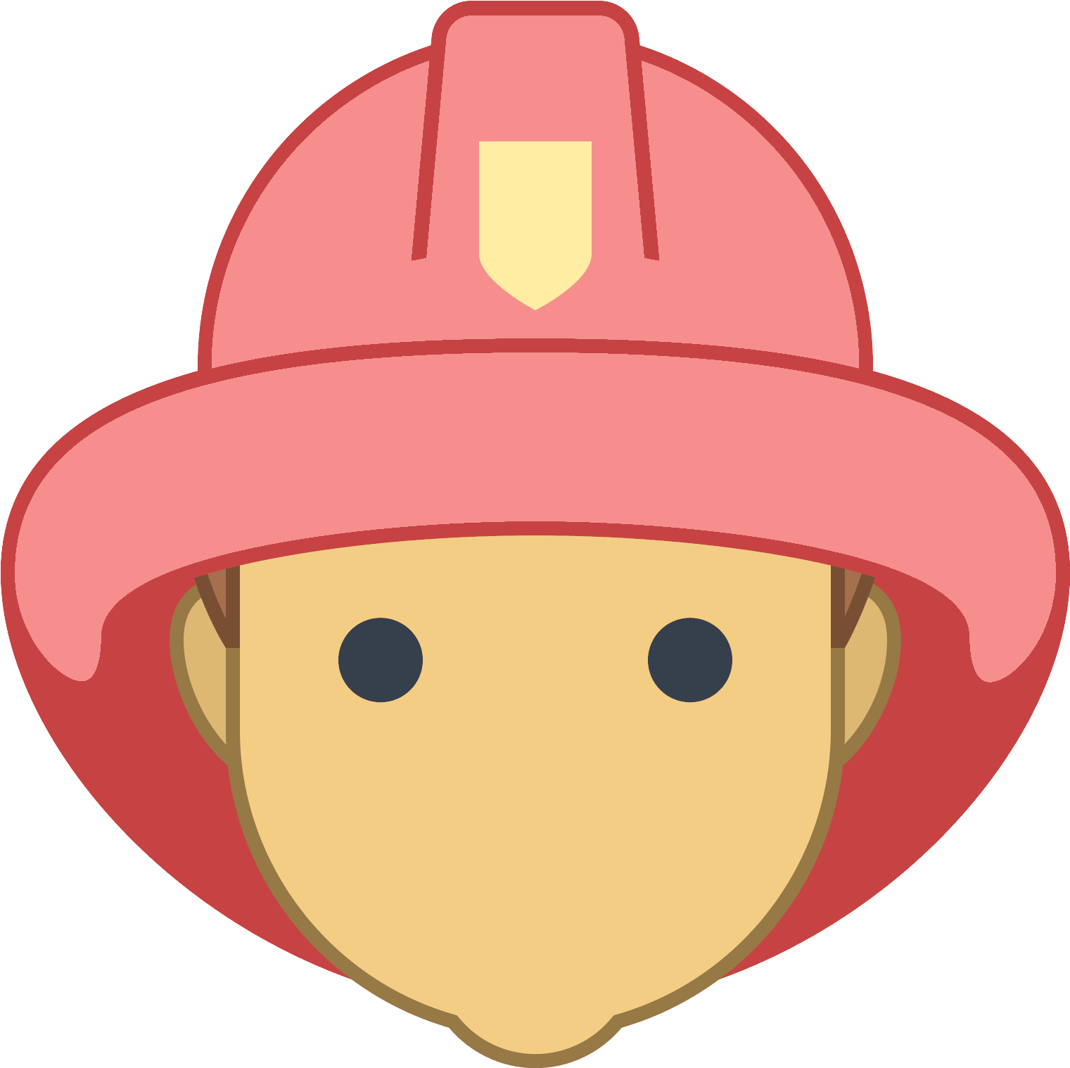 Firefighter Png Icon This Is An Image Ⓒ - Firefighter Badge Cartoon Clipart (1600x1600), Png Download