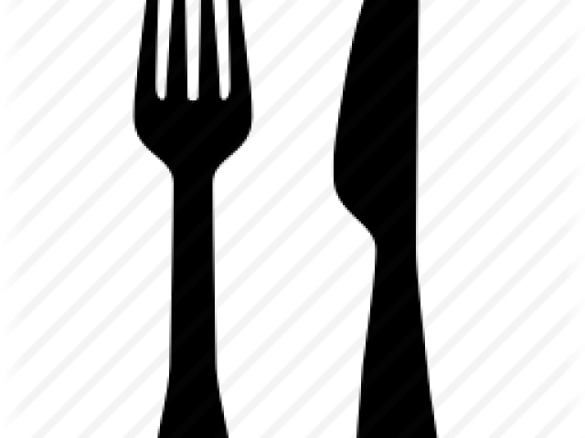 Knife Fork - Silhouette Clipart (640x480), Png Download