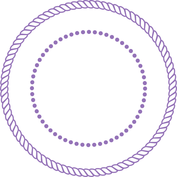 Jpg Black And White Stock Purple Clip Art At Clker - Transparent Rope Circle - Png Download (600x600), Png Download
