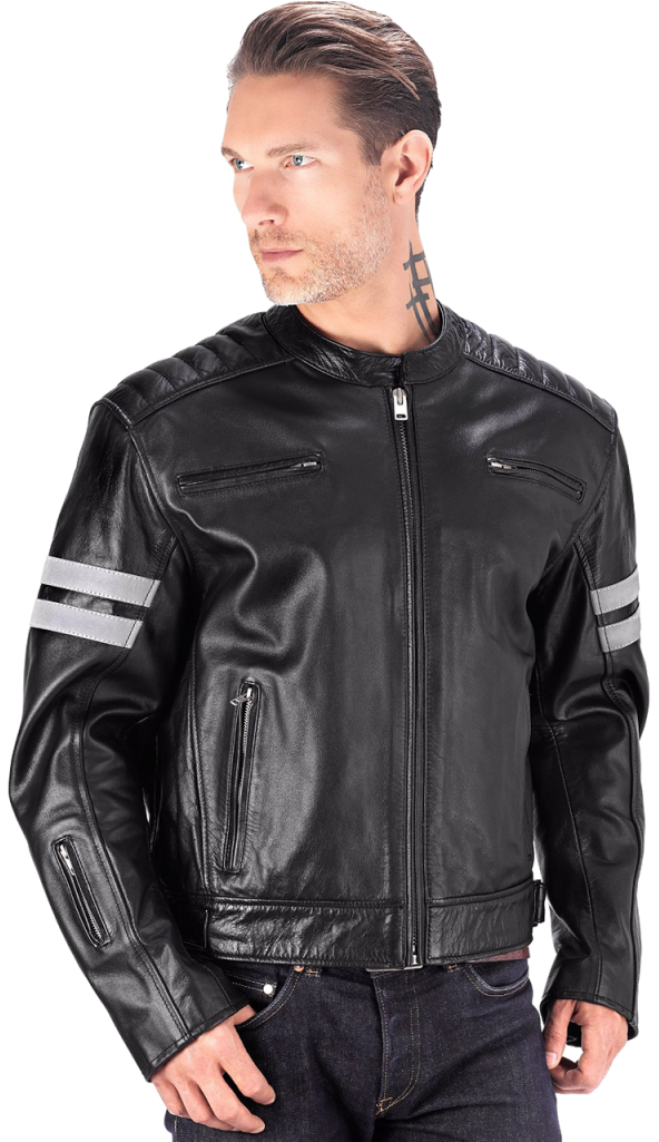 Motorcycle Leather Jacket Transparent Background Png Clipart (592x1025), Png Download