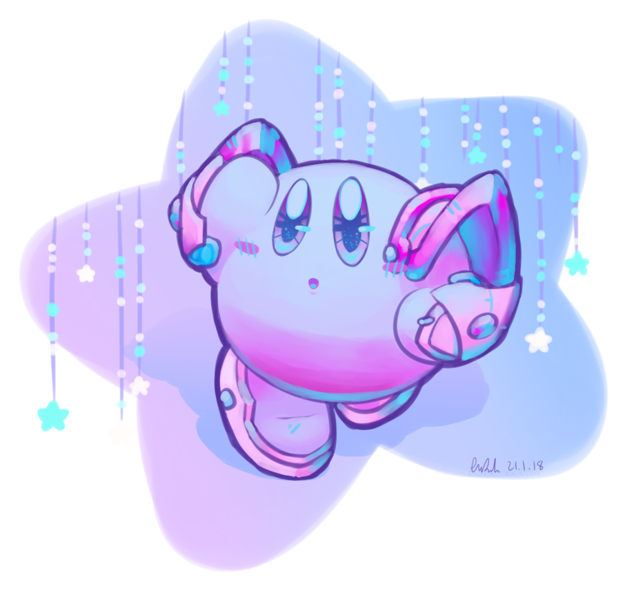 Blue Drawing Aesthetic - Kirby Aesthetic Png Clipart (920x868), Png Download