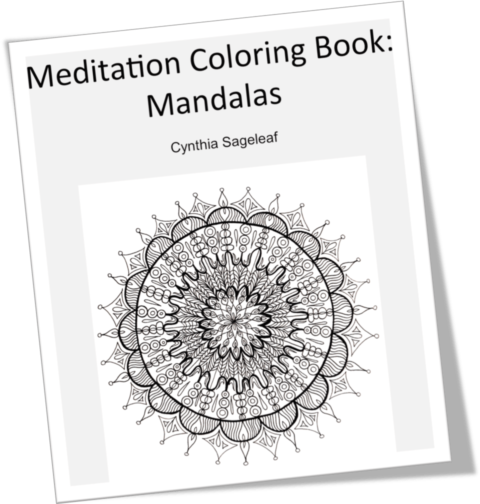Coloring Meditation With Free Coloring Pages - Circle Clipart (971x1071), Png Download