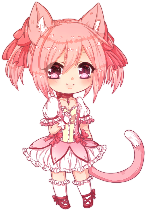 Searching For Madoka Magica Png Madoka Magica Pastel - Madoka Neko Clipart (600x750), Png Download