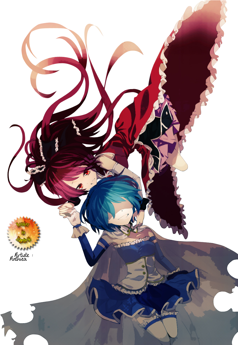 Kyouko Sakura & Sayaka Miki Clipart (1024x1362), Png Download