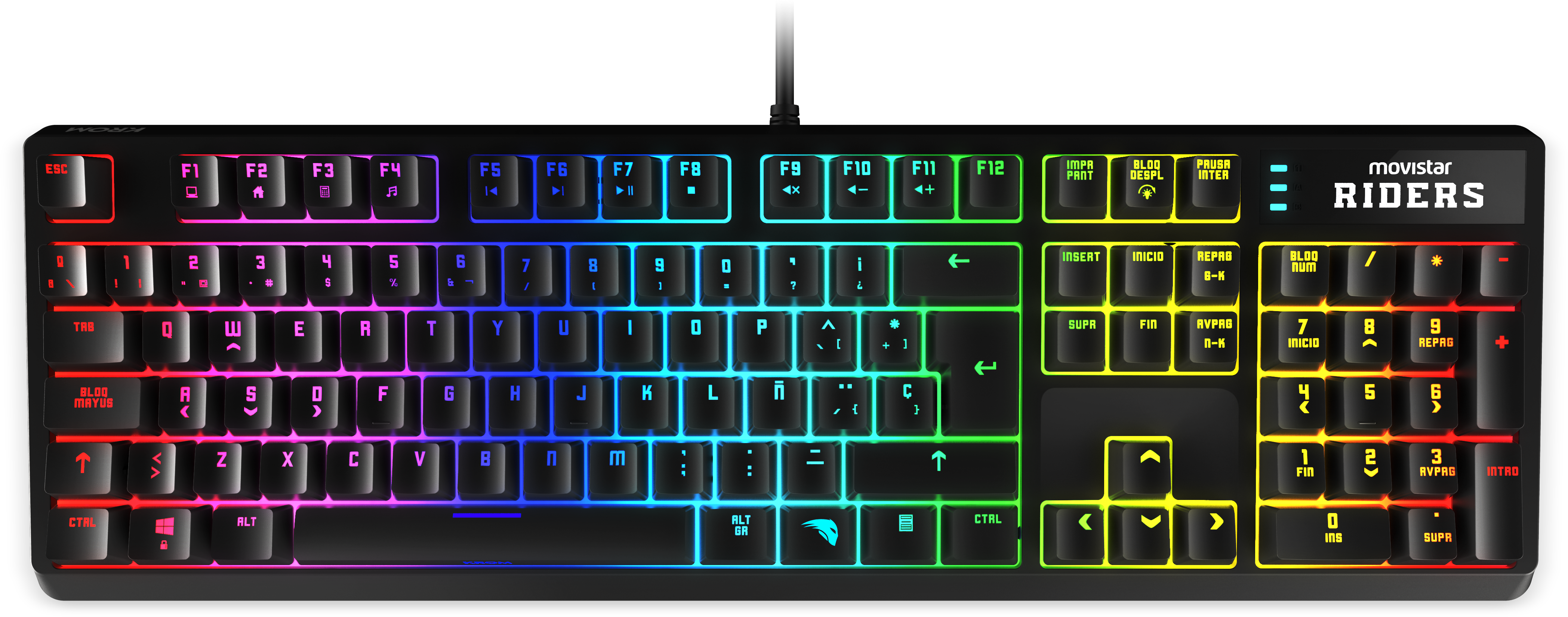 Teclado Movistar Riders Clipart (4194x1844), Png Download