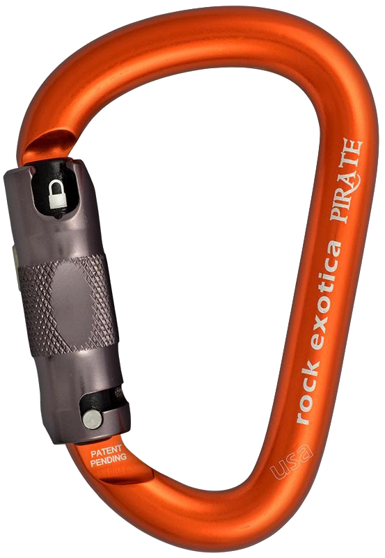 Orange Carabiner No Background - Rock Exotica Pirate Auto Lock Clipart (800x800), Png Download