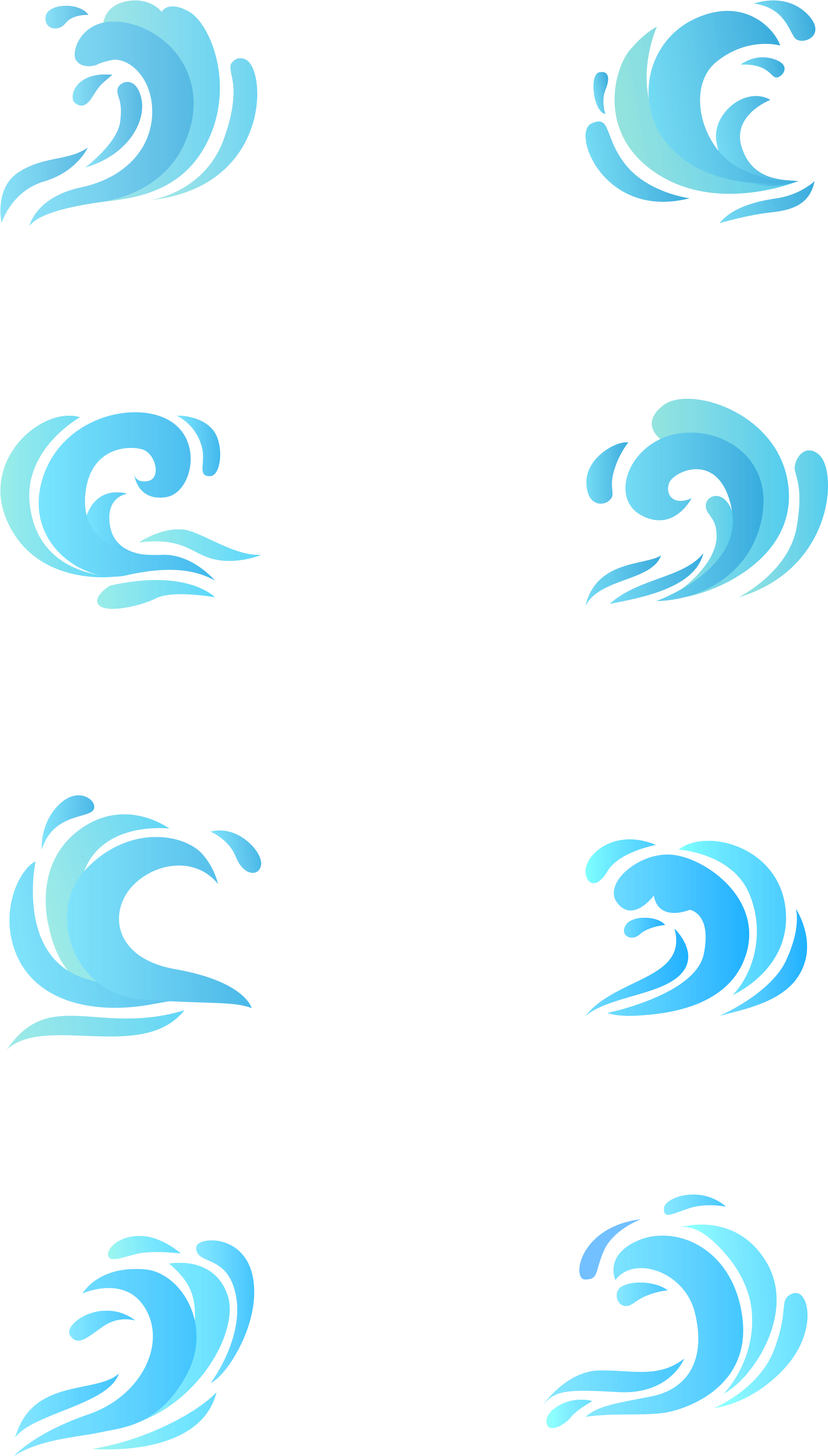 Blue Surf Spray Element Png And Psd - Sóng Vector Clipart (3072x4107), Png Download