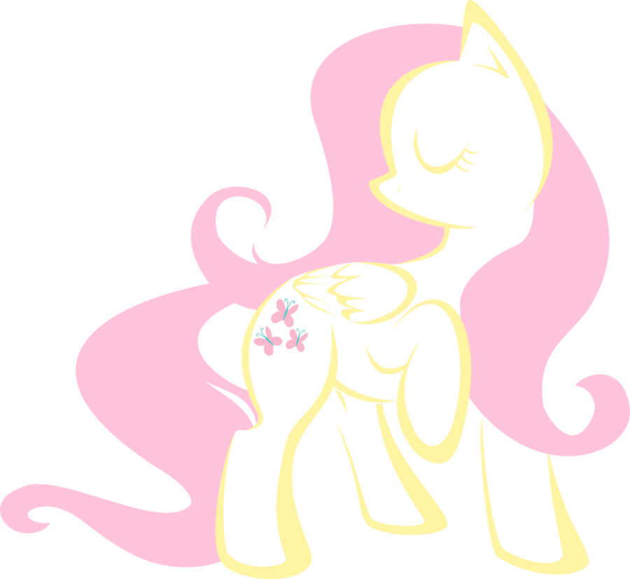 The Fluttershy Club Images Fluttershy Hd Wallpaper - My Little Pony Contorno Clipart (900x827), Png Download