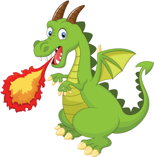 Fire Breathing Dragon Png - Imagenes De Dragones Animados Clipart (640x640), Png Download