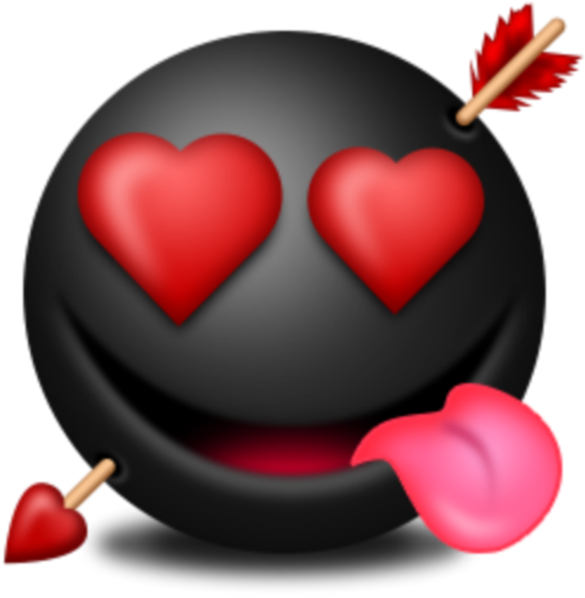#mq #black #love #heart #hearts #emojis #emoji - Emoji Clipart (1024x1024), Png Download