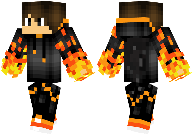 Fire Hoodie - Fire Hoodie Minecraft Clipart (804x576), Png Download